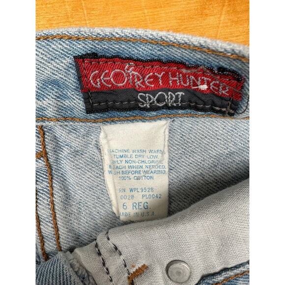 Vintage 80s Jean Shorts, High Rise Light Wash Cutoffs, Geoffrey Hunter 24"W, 0-2 - Picture 4 of 10